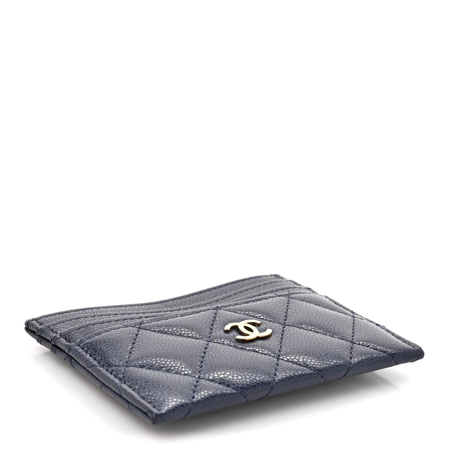 Caviar Quilted Multi Card Holder Navy