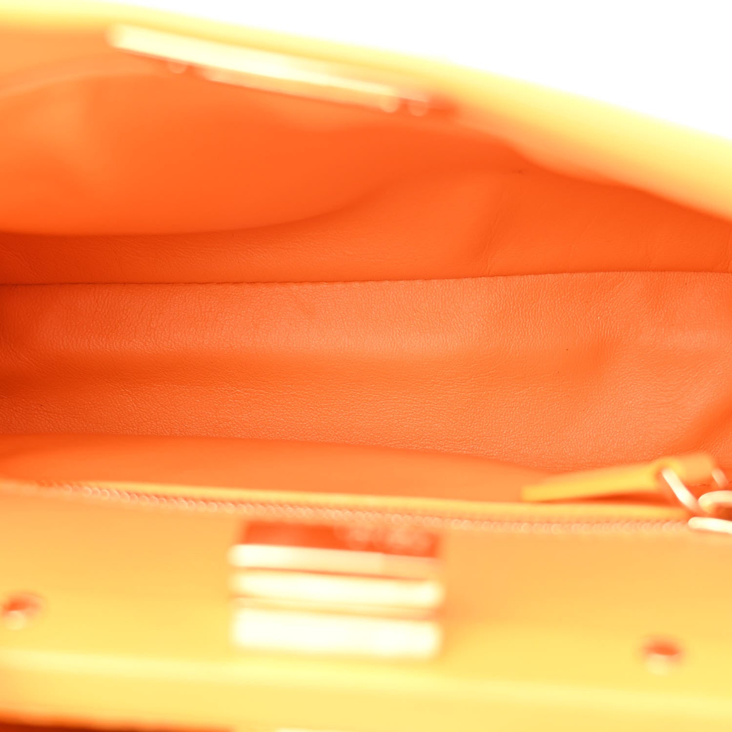 Fendi Nappa Mini Peekaboo Iconic Satchel Giallo Syrup 6 of 18