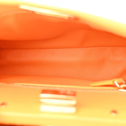 Fendi Nappa Mini Peekaboo Iconic Satchel Giallo Syrup 6 of 18