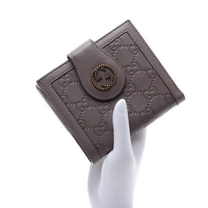 Gucci Guccissima French Flap Wallet Grey 2 of 10