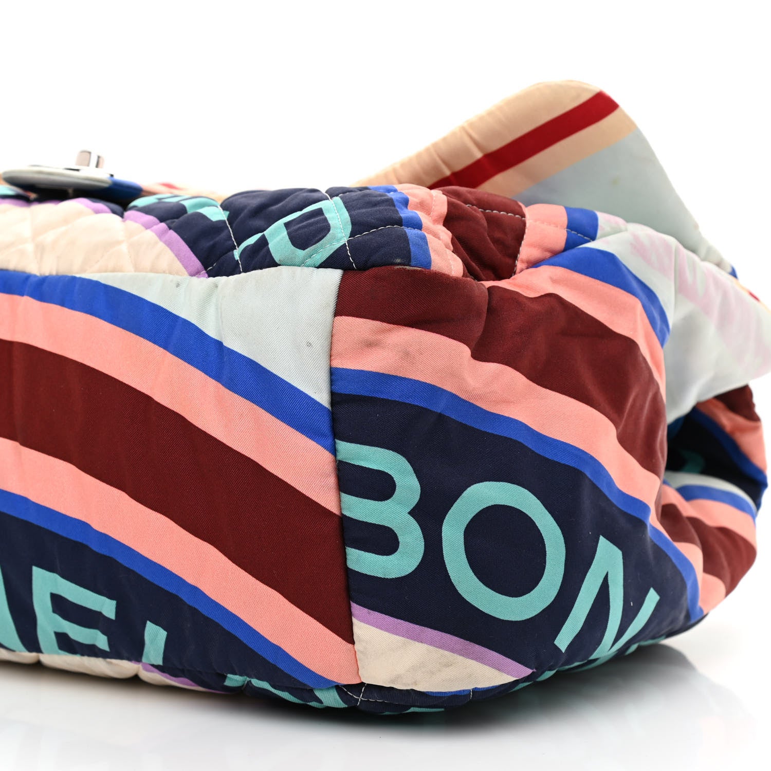 Chanel Fabric Quilted Printed XXL Flap Multicolor 8 of 12