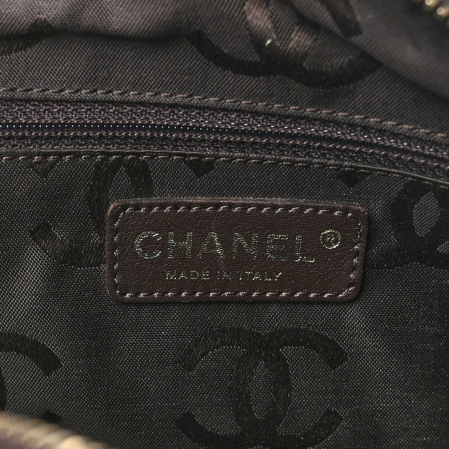Calfskin Wild Stitch Chain Bag Brown