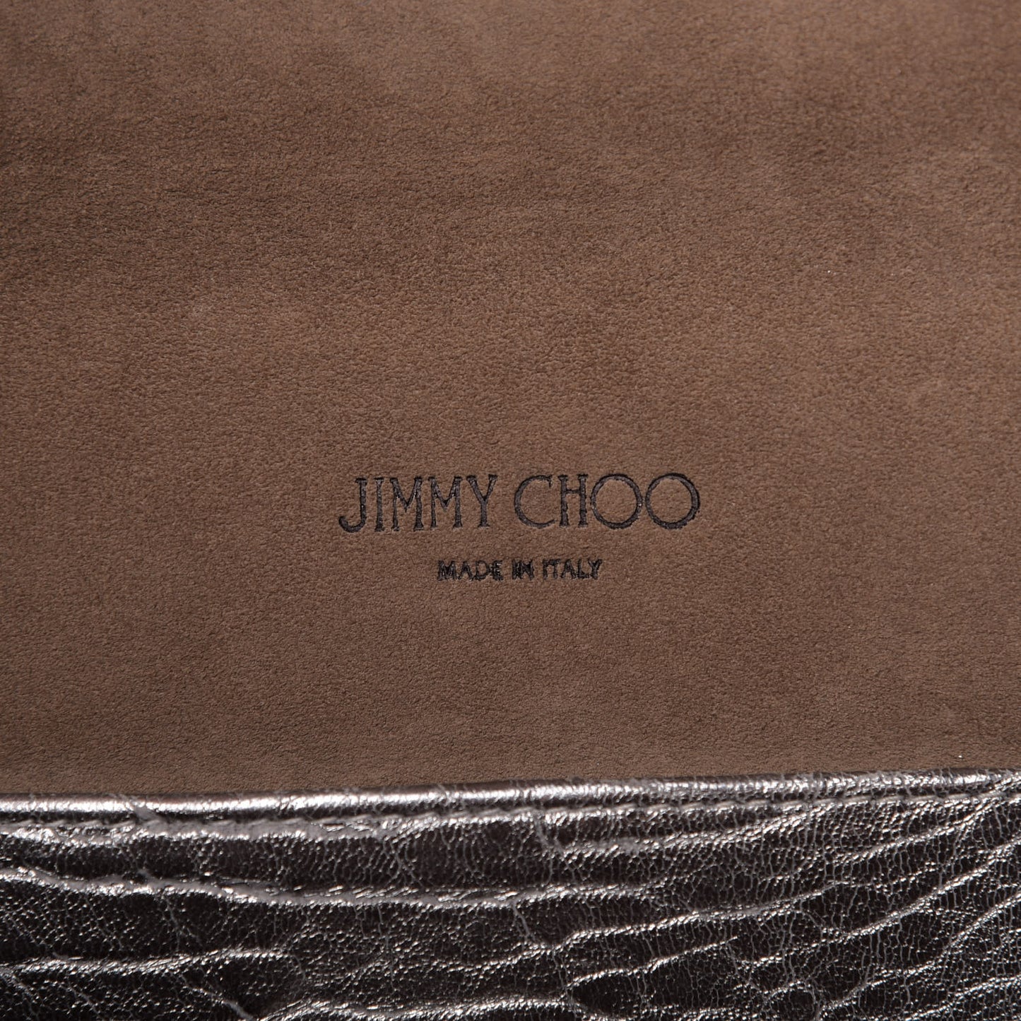 Metallic Grainy Calfskin Lockett Envelope Clutch Platinum
