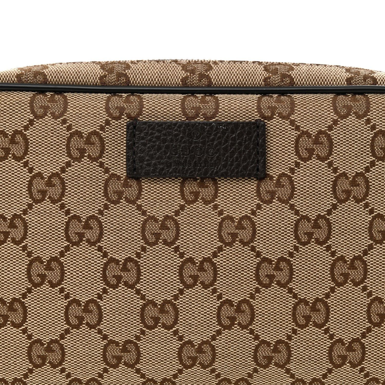 Gucci Monogram Dollar Calfskin Belt Bag Beige Ebony Testa di Moro Marrone Scuro 8 of 11
