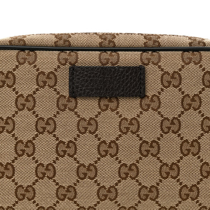 Gucci Monogram Dollar Calfskin Belt Bag Beige Ebony Testa di Moro Marrone Scuro 8 of 11