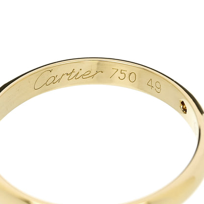 Cartier 18K Yellow Gold Diamond 2.6mm 1895 Wedding Band Ring 49 5 4 of 5