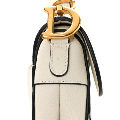 Christian Dior Grained Calfskin Mini Saddle Bag White 14 of 15