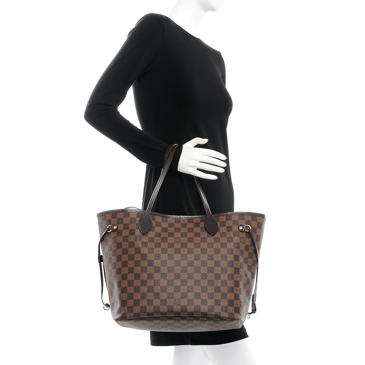 Damier Ebene Neo Neverfull MM Rose Ballerine