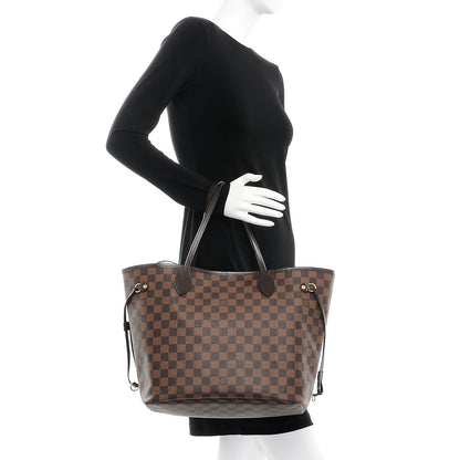 Louis Vuitton Damier Ebene Neo Neverfull MM Rose Ballerine 2 of 9