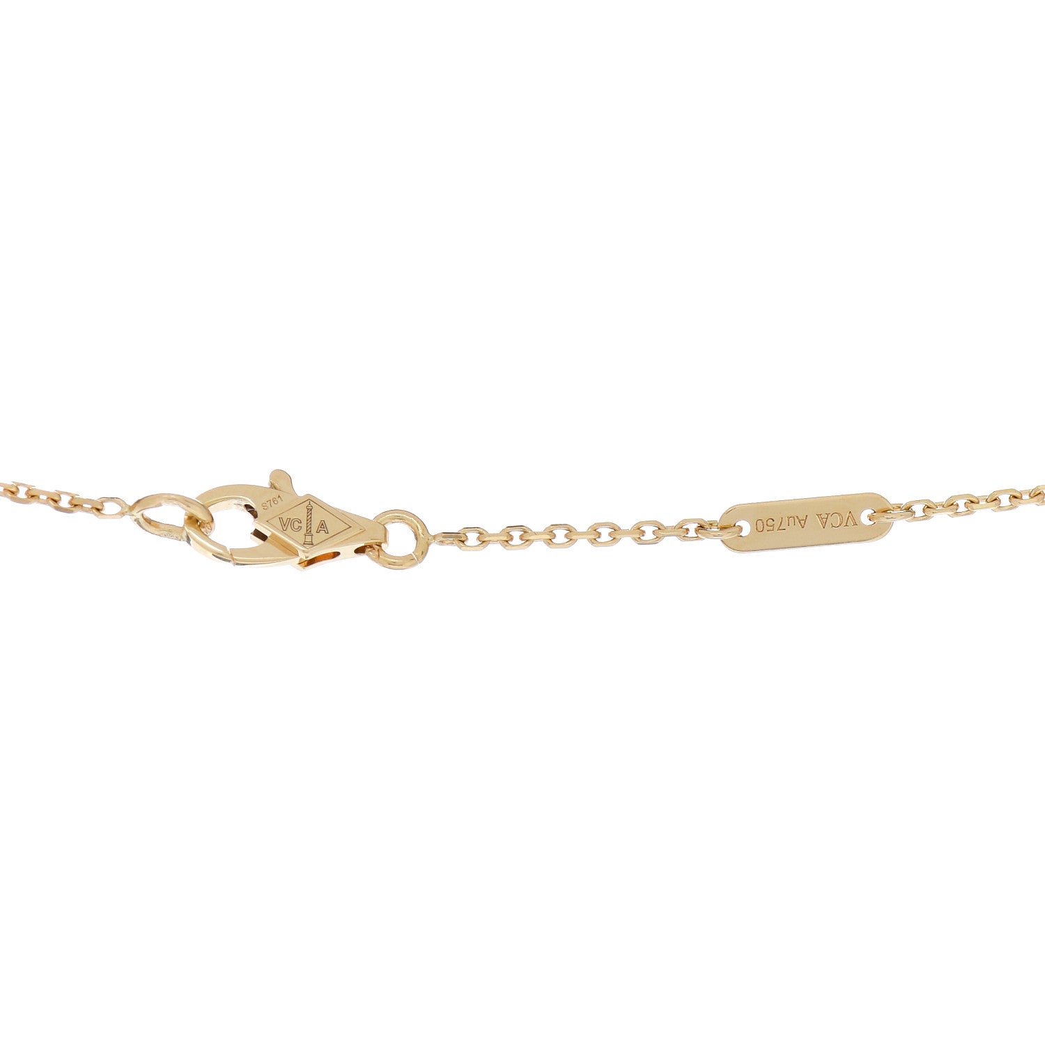 Van Cleef & Arpels 18K Yellow Gold Diamond Mini Frivole Pendant Necklace 4 of 4