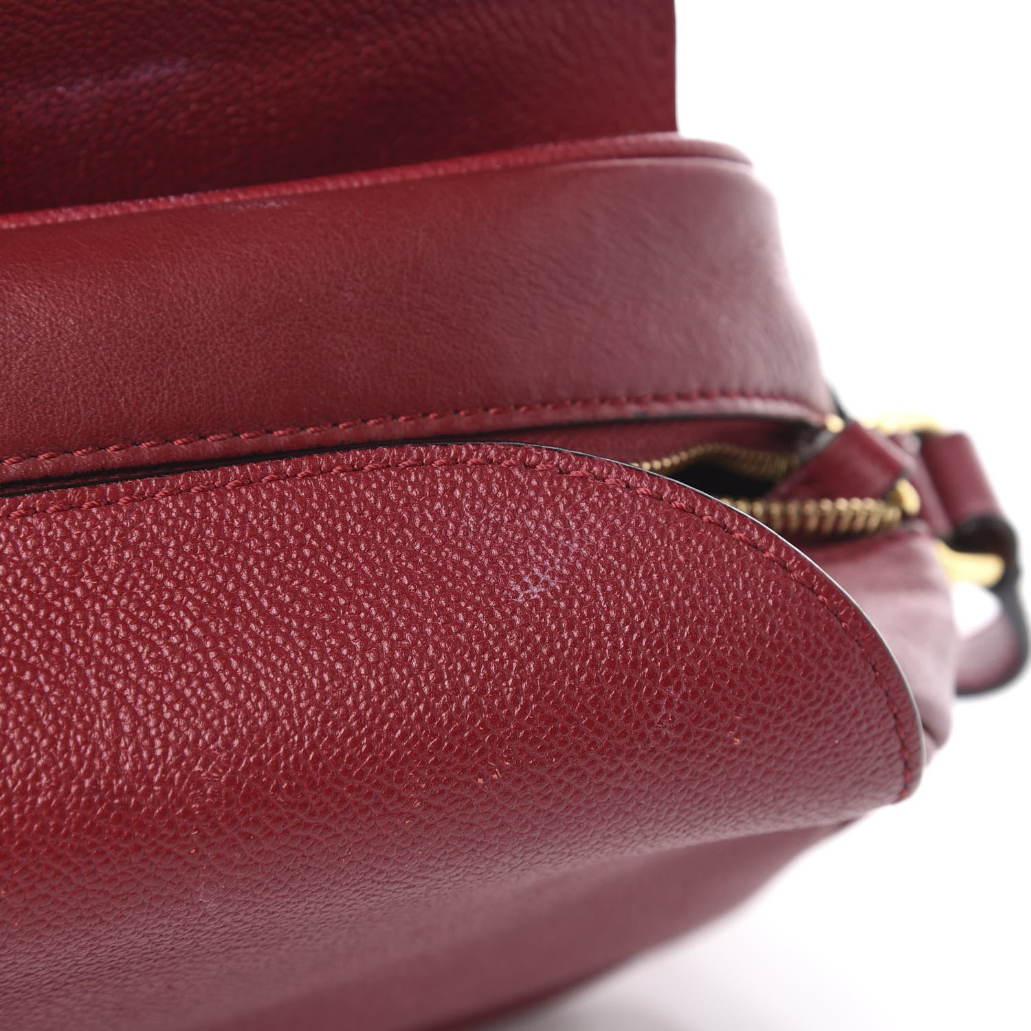 Burberry Soft Grain Calfskin Small Buckle Zip Bag Parade Red 12 of 16