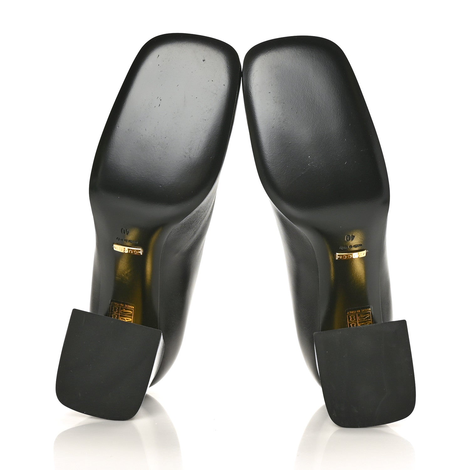 Gucci Malaga Kid Horsebit 75mm Pumps 37.5 Black 5 of 7