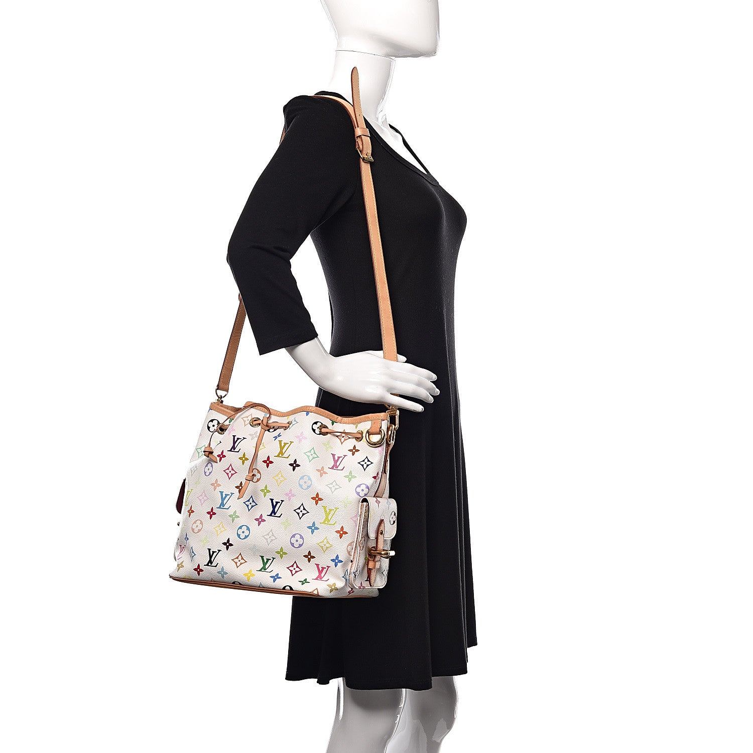 Louis Vuitton Monogram Multicolor Petit Noe White 2 of 13
