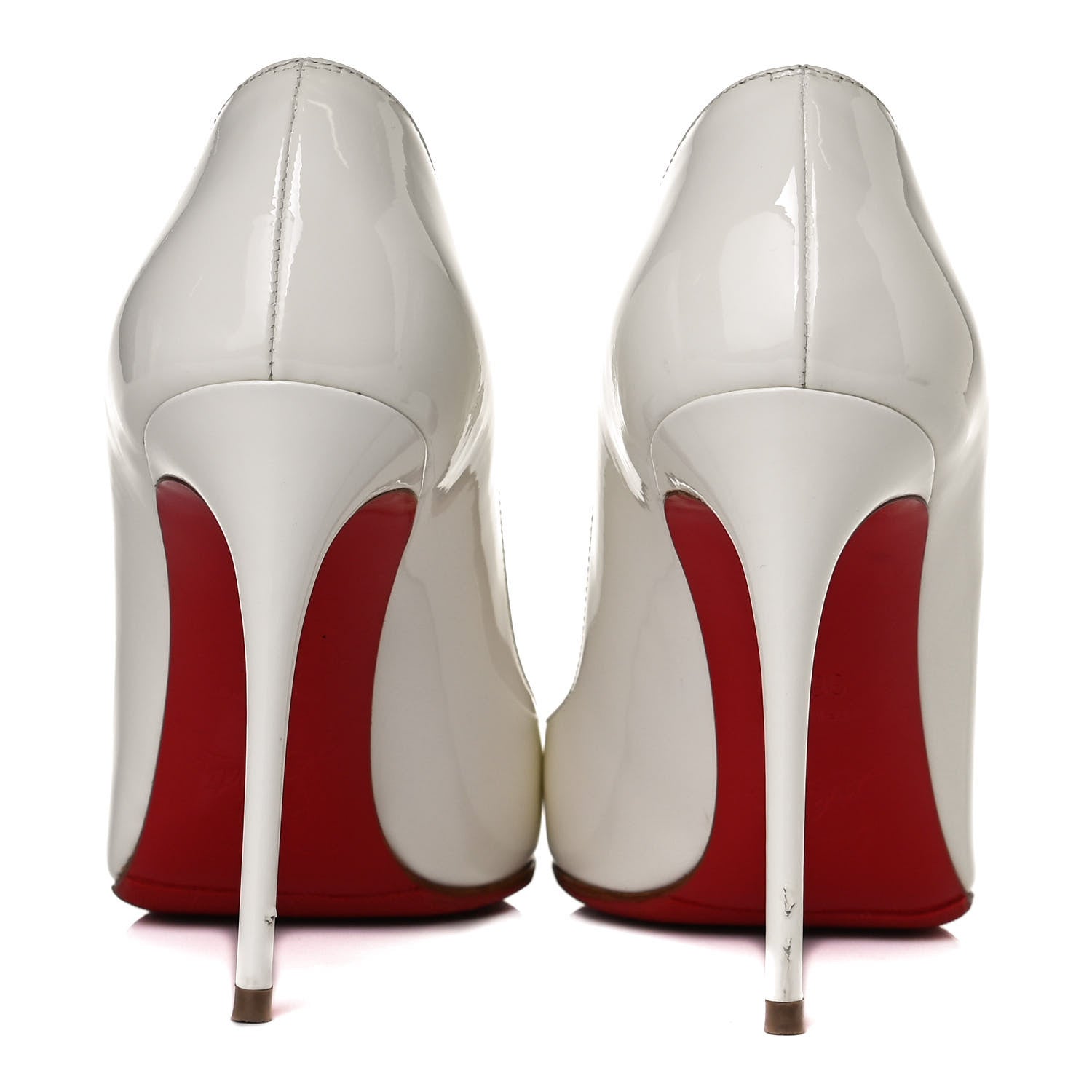Christian Louboutin Patent Pigalle Follies 100 Pumps 36.5 Snow 6 of 11