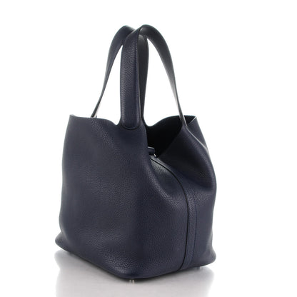 Hermes Taurillon Clemence Picotin Lock 26 GM Bleu Nuit 3 of 7