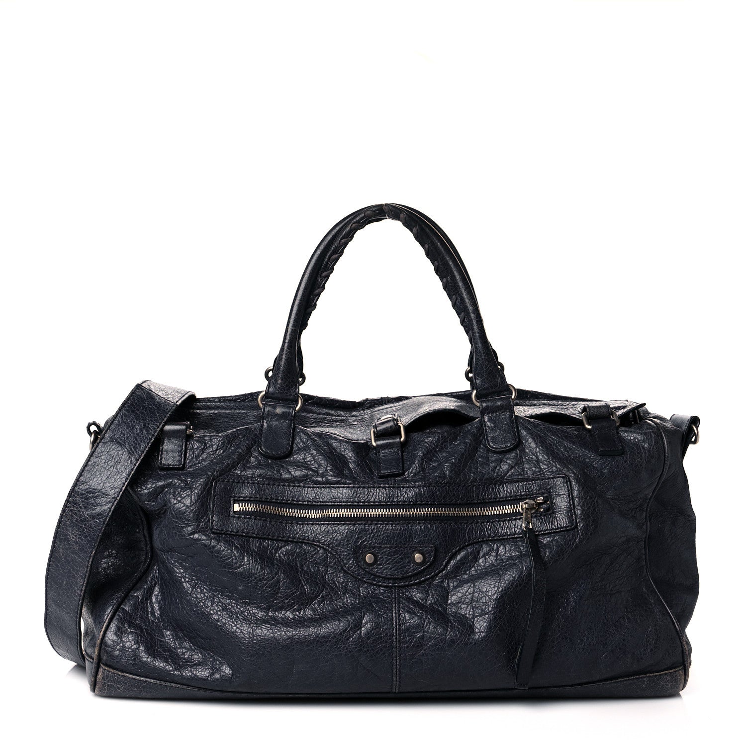 Balenciaga Agneau Classic Hardware Small Squash Duffel Bag Bleu Nuit 1 of 17