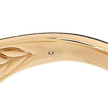David Yurman 18K Yellow Gold Diamond Initial L Pinky Ring 45 3.5 6 of 6