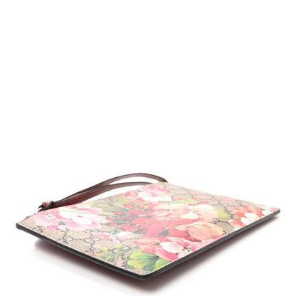 Gucci GG Supreme Monogram Blooms Small Zip Pouch Beige Multicolor Dry Rose 4 of 8