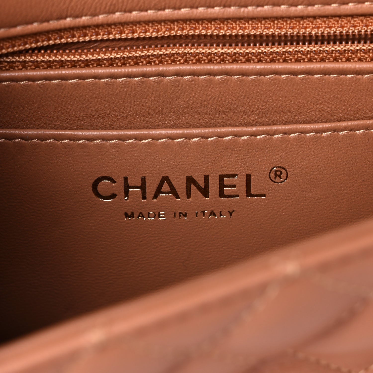 Chanel Lambskin Quilted Mini Rectangular Flap Brown 5 of 9