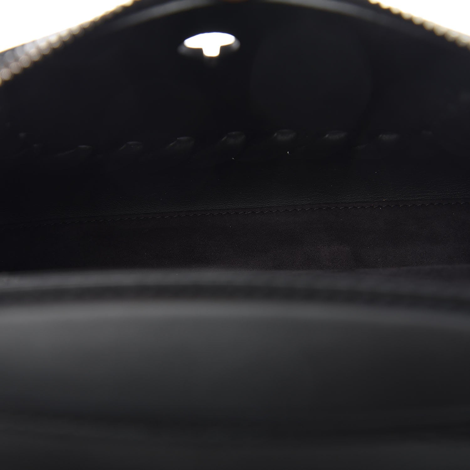 Fendi Vitello Baltico Dolce Nappa Lace Up Small Dotcom Click Chain Satchel Black 8 of 12