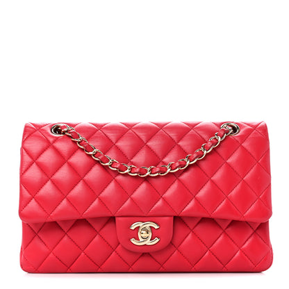 Chanel Lambskin Quilted Medium Double Flap Dark Pink 1 of 11
