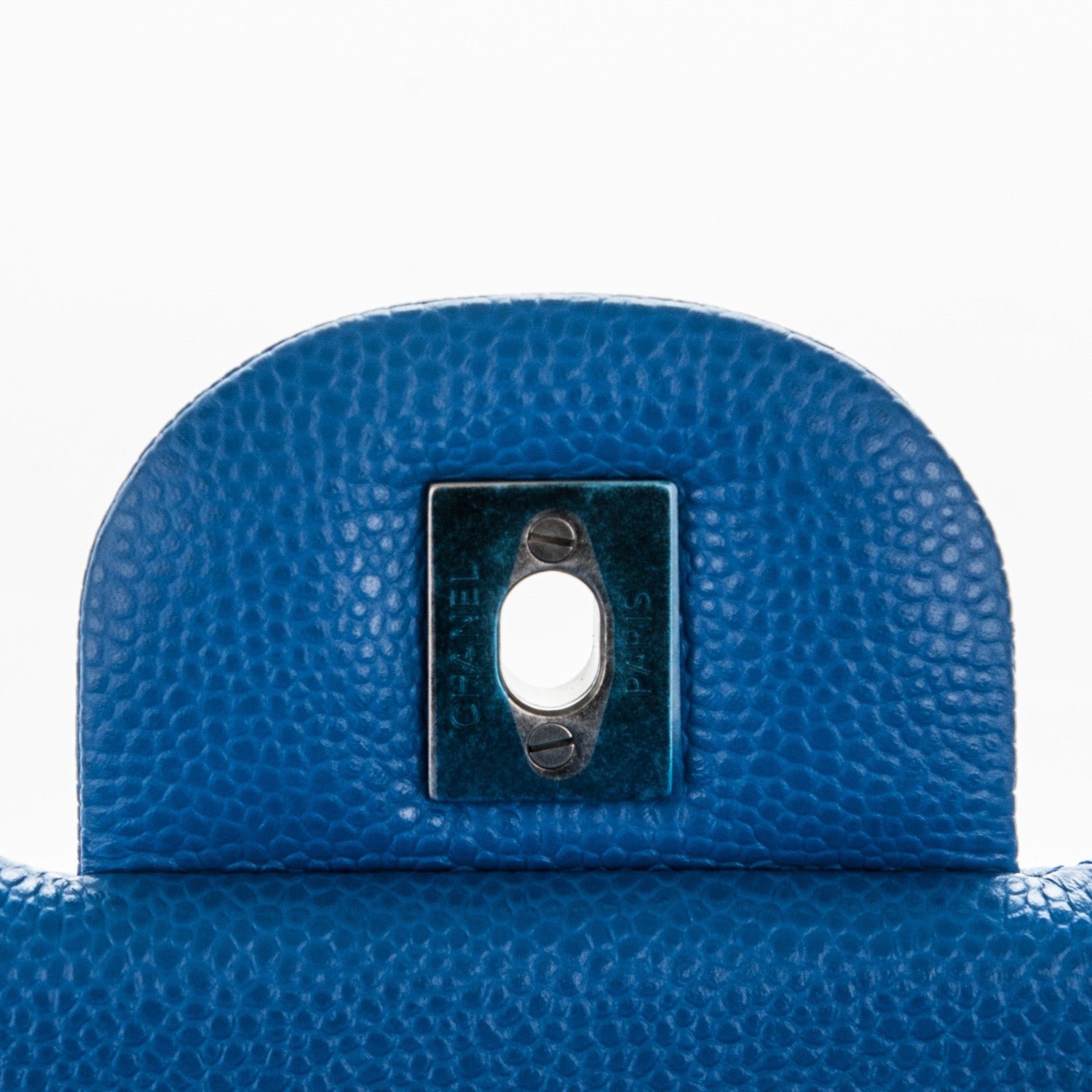 Chanel Caviar Quilted Jumbo Double Flap Blue 6 of 8