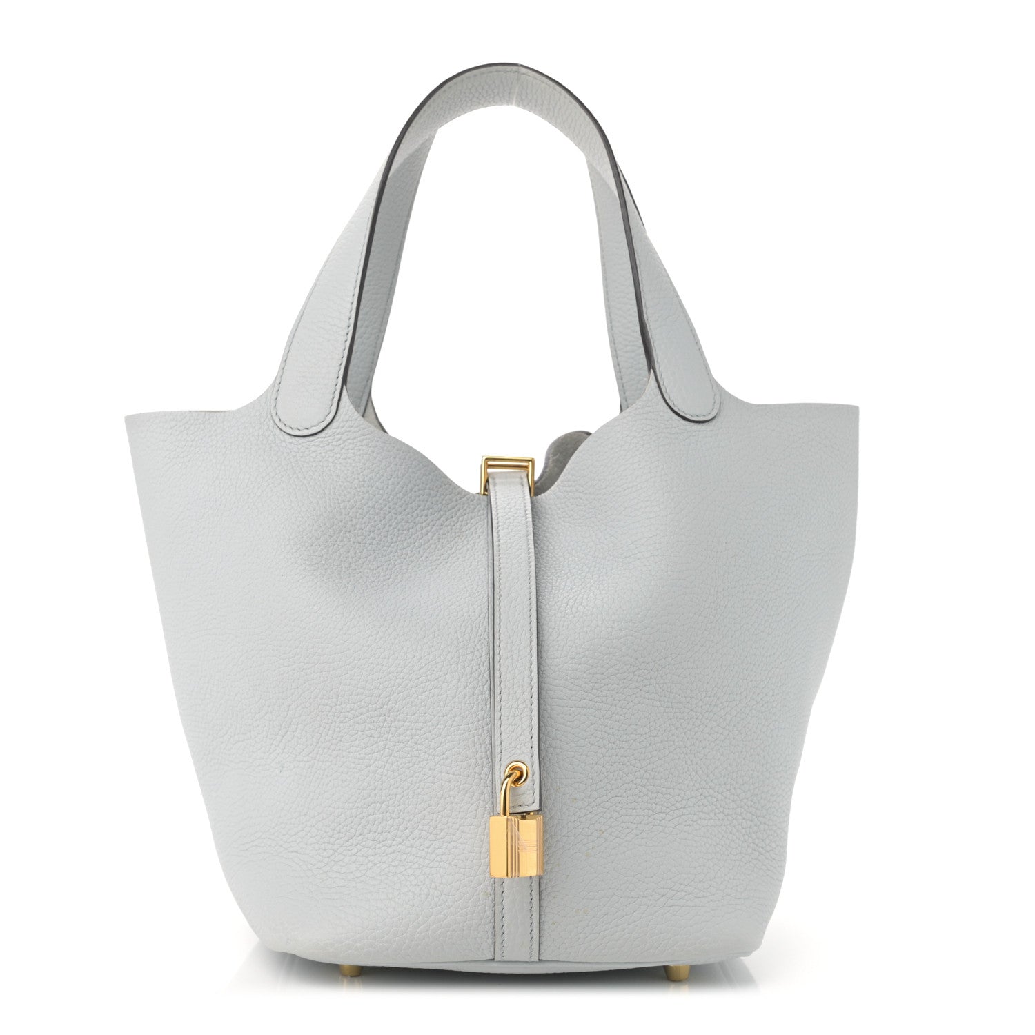 Hermes Taurillon Clemence Picotin Lock 22 MM Bleu Pale 1 of 13