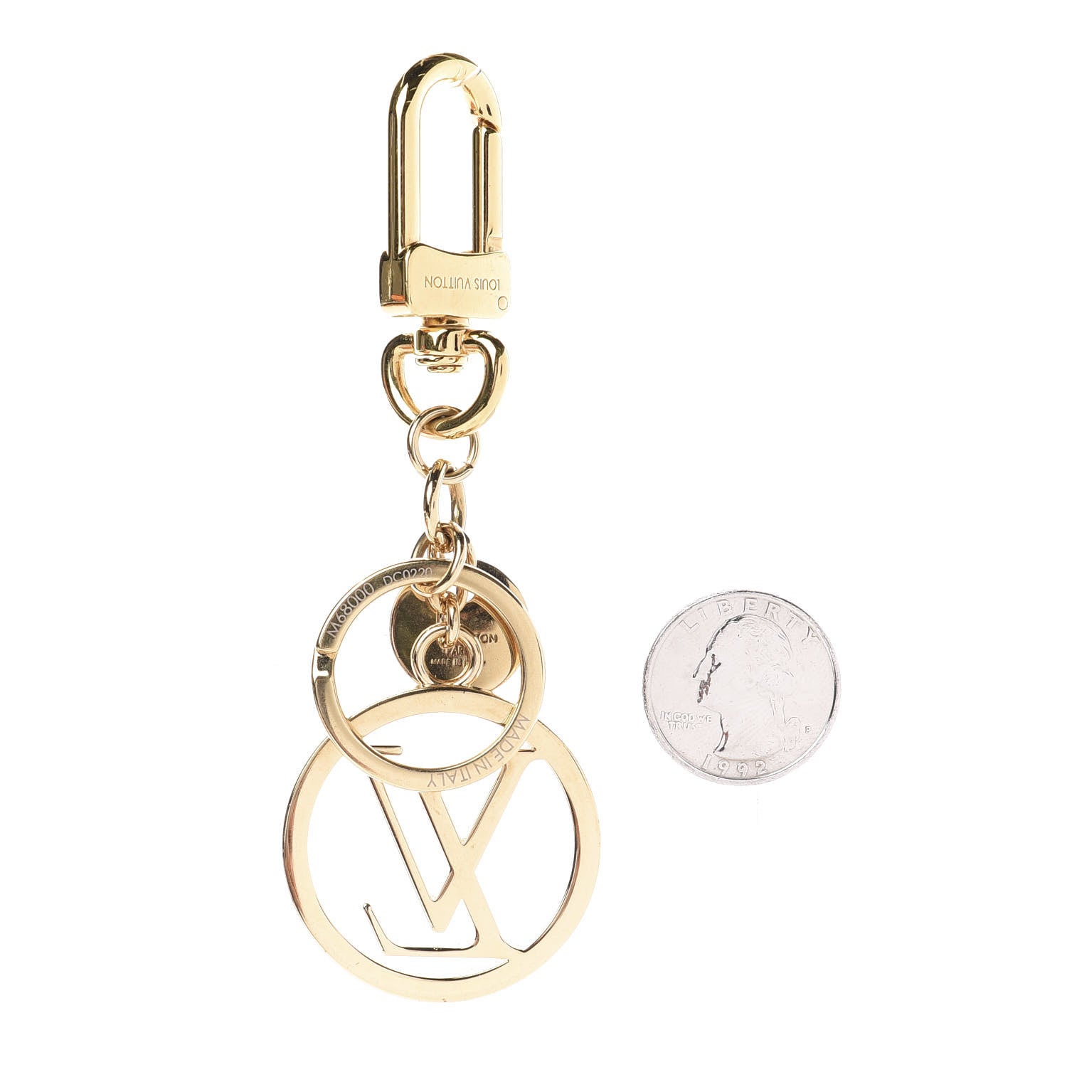 Louis Vuitton LV Circle Bag Charm Key Holder Gold 2 of 2