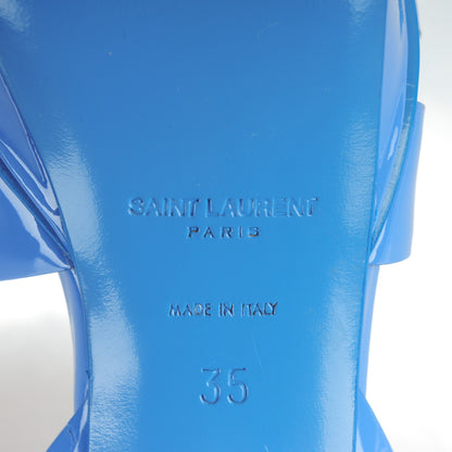 Saint Laurent Patent Tribute 75 Platform Sandals 35 Blue 6 of 9