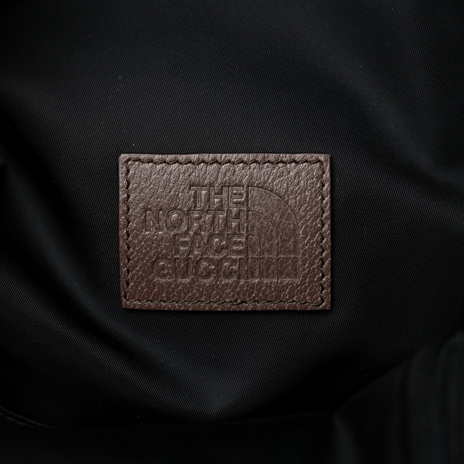 Gucci X THE NORTH FACE Econyl Nylon Medium Backpack Black Ivory New Acero Crop 7 of 9