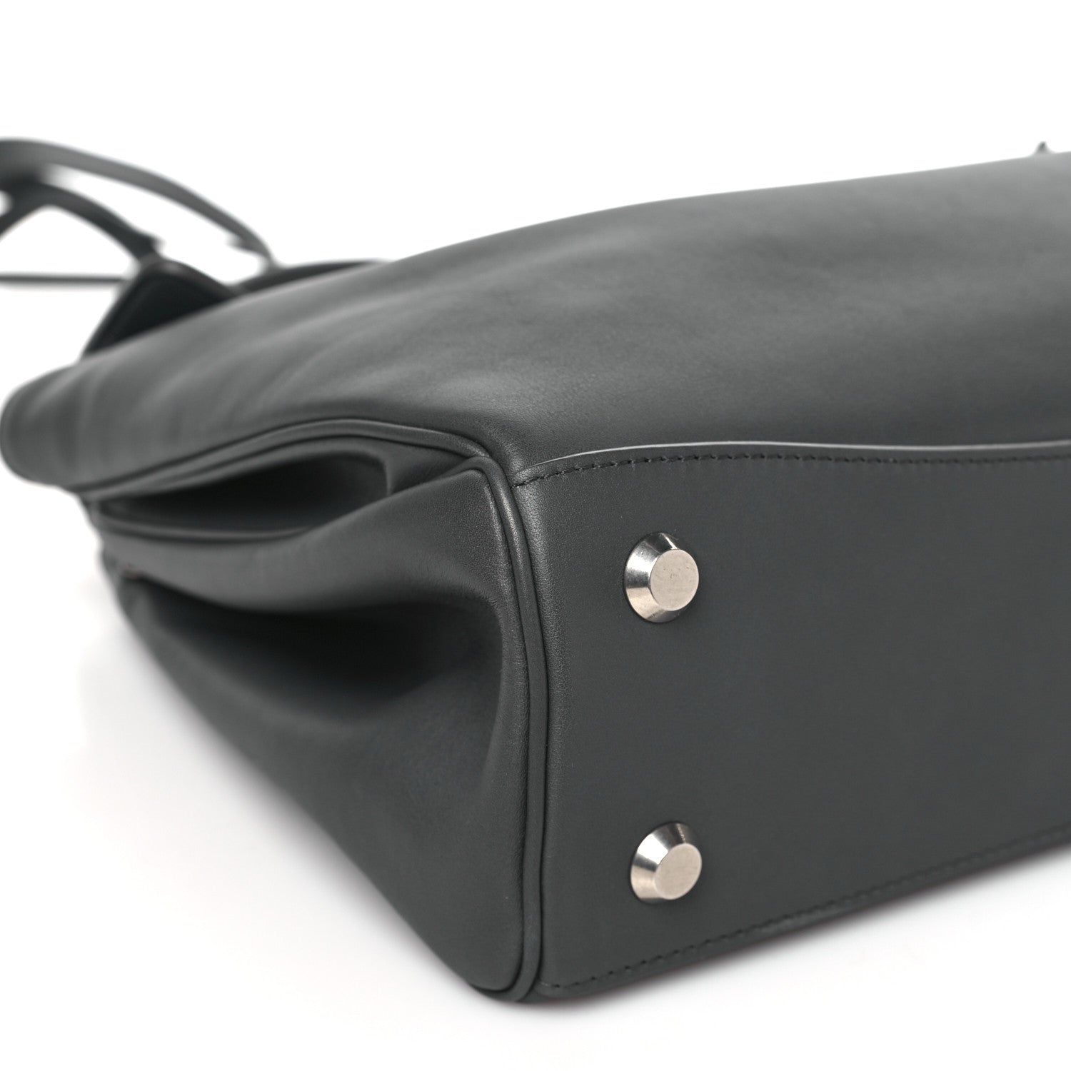 Balenciaga Natural Smooth Calfskin Medium Rodeo Top Handle Handbag Grey 7 of 8