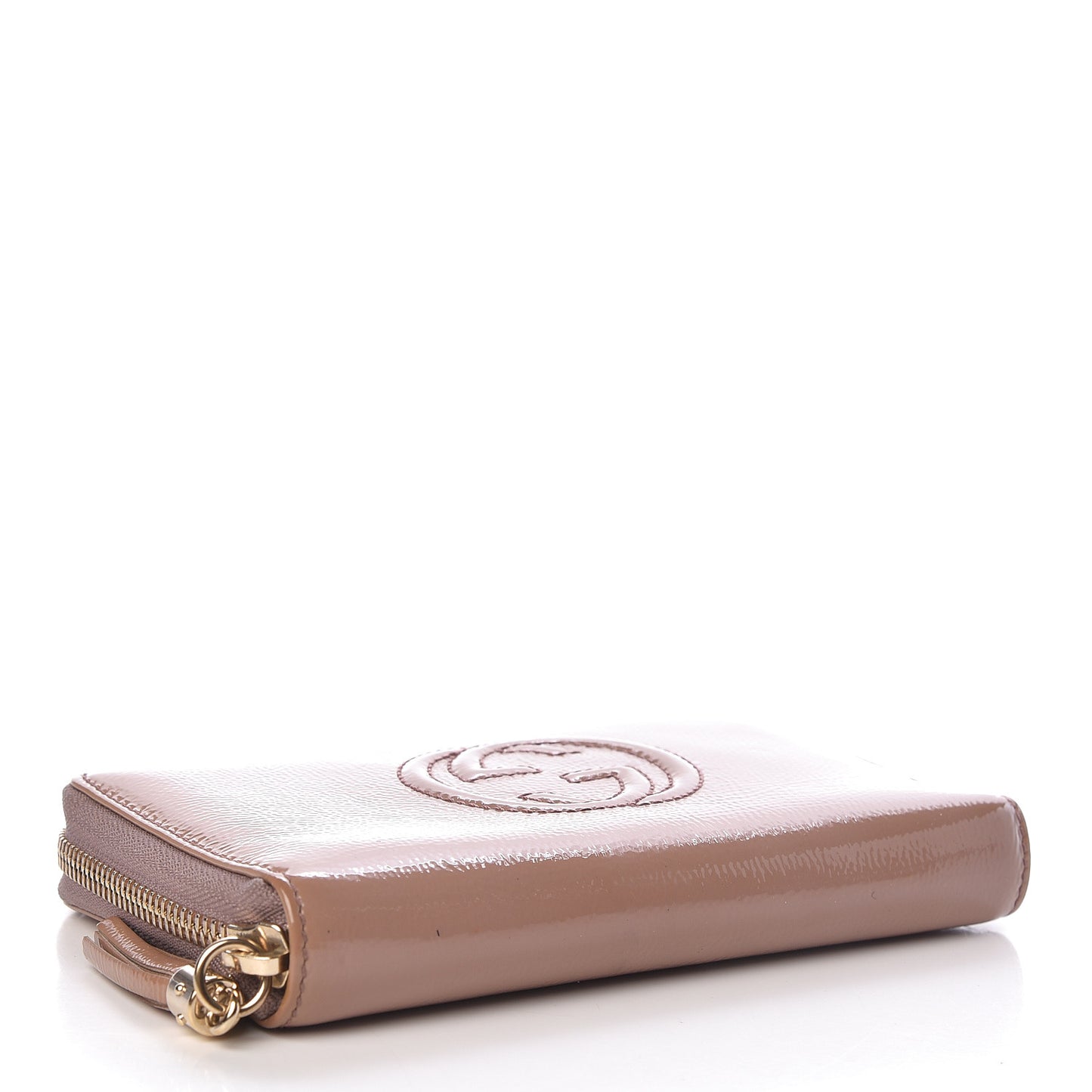 Patent Medium Soho Zip Around Wallet Dark Cipria