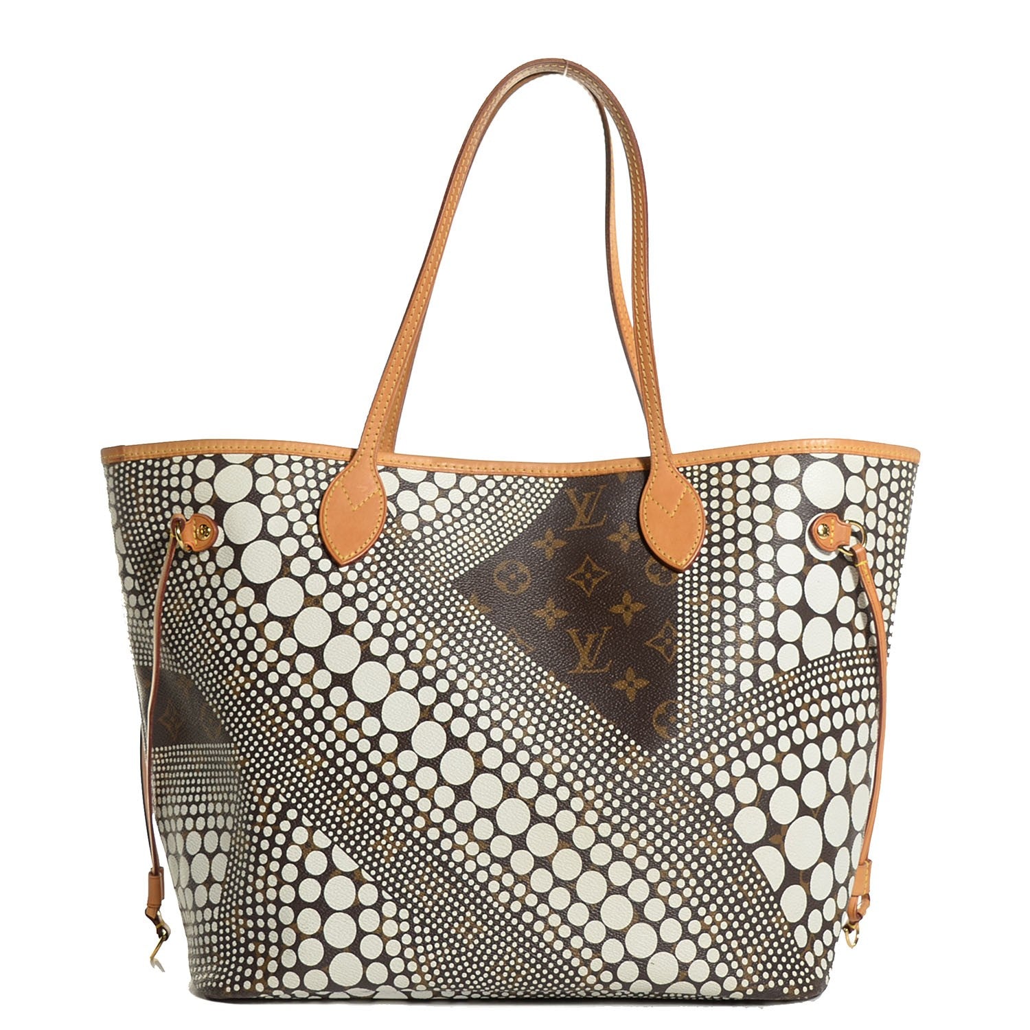 Louis Vuitton Monogram Kusama Waves Neverfull MM White 1 of 7