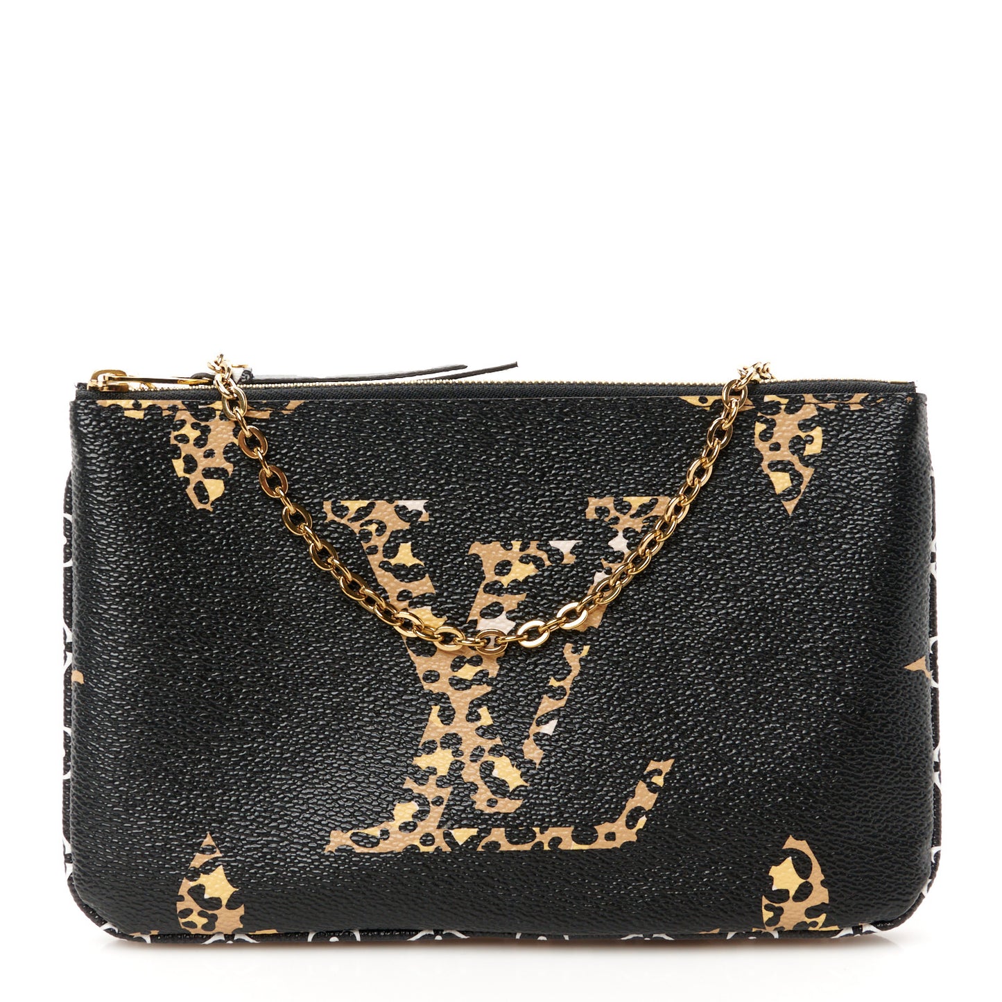 Monogram Giant Jungle Pochette Double Zip Black