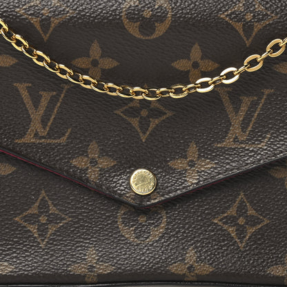 Louis Vuitton Monogram Pochette Felicie Chain Wallet Fuchsia 9 of 11