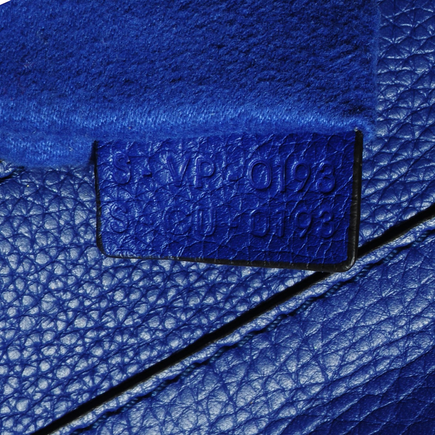 Drummed Calfskin Mini Luggage Indigo