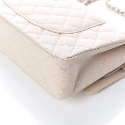 Chanel Caviar Quilted Medium Double Flap Light Beige 12 of 14