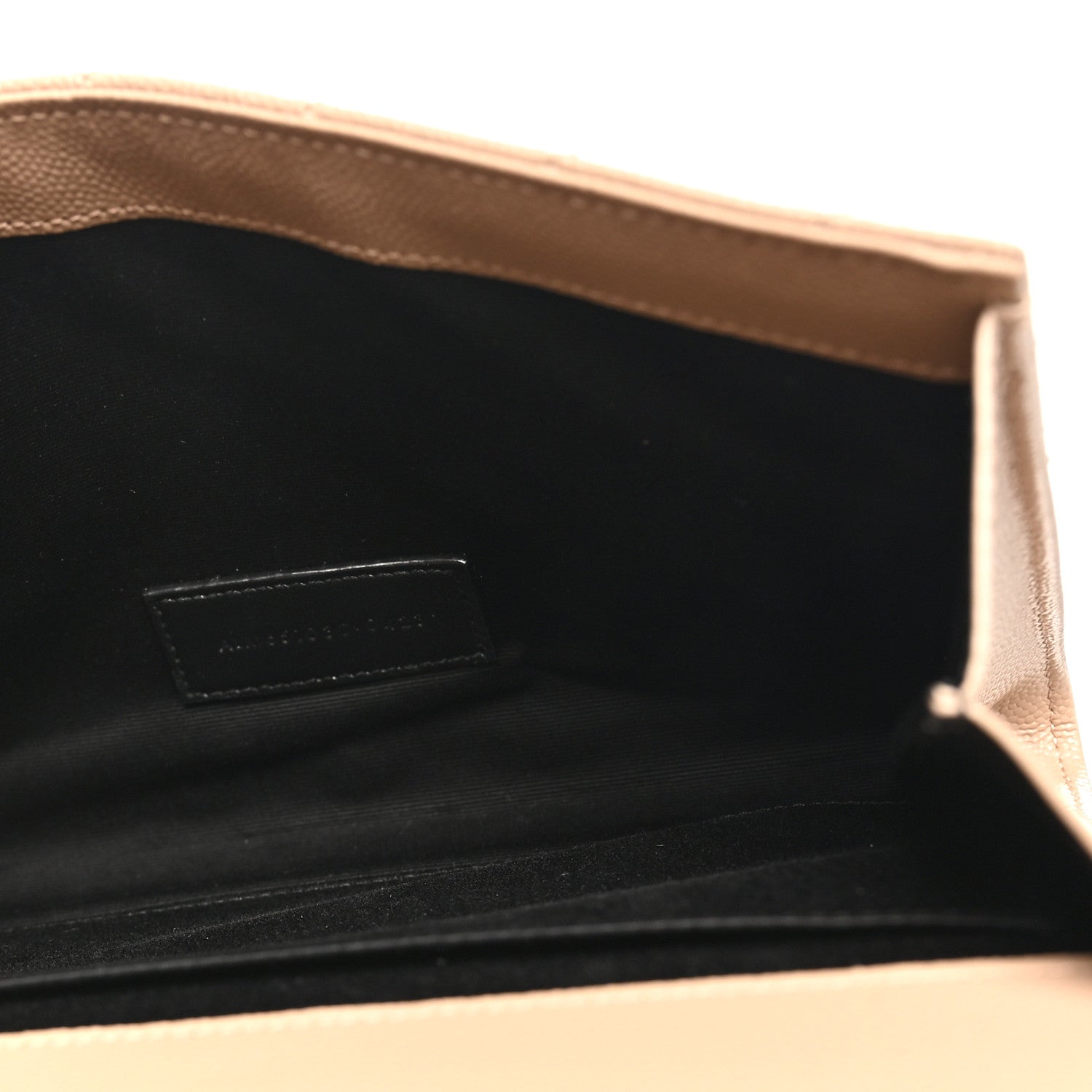 Saint Laurent Grain De Poudre Textured Mixed Matelasse Triquilt Monogram Clutch Dark Beige Dark Beige 5 of 8