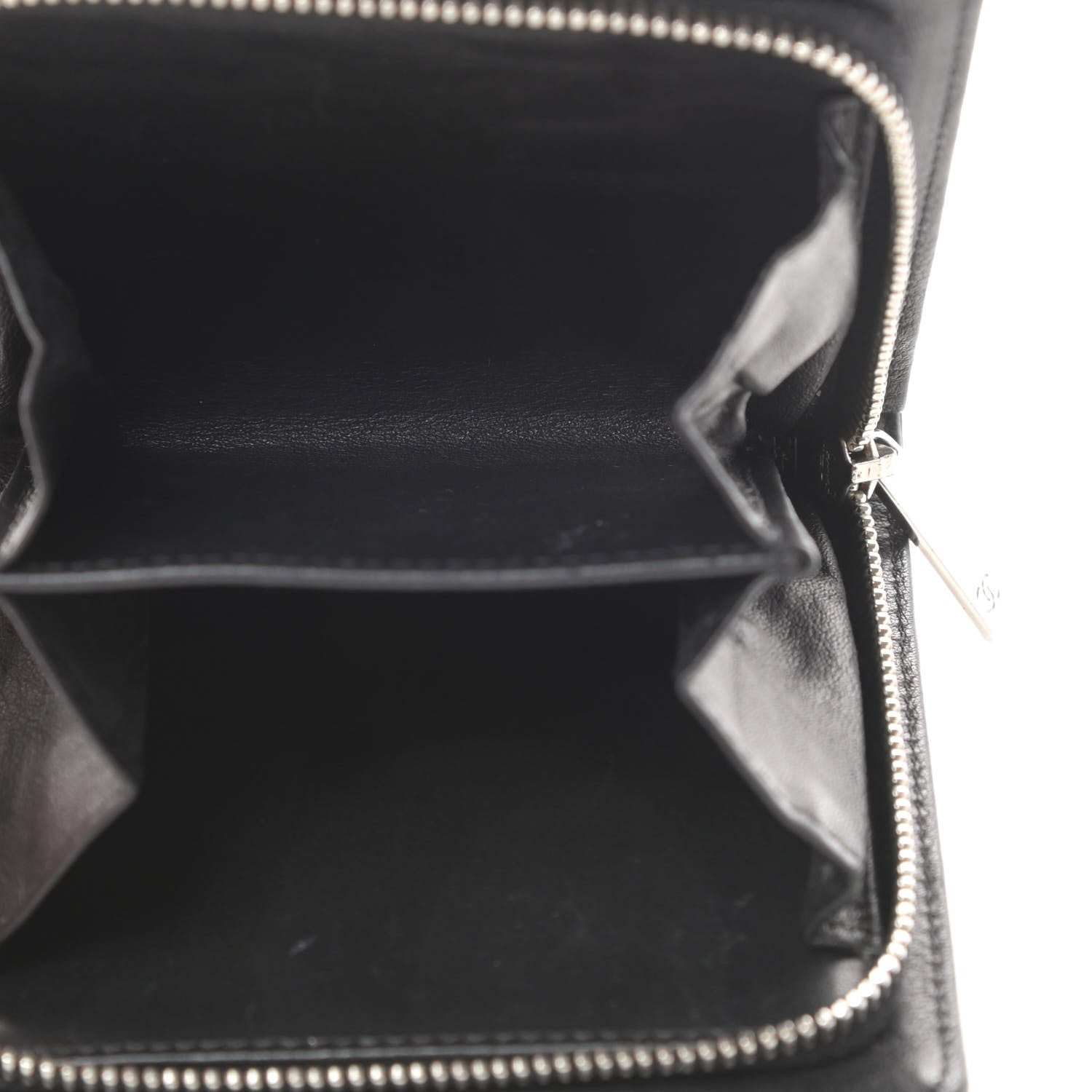 Chanel Patent Goatskin Compact French Wallet Dark Brown 5 of 12