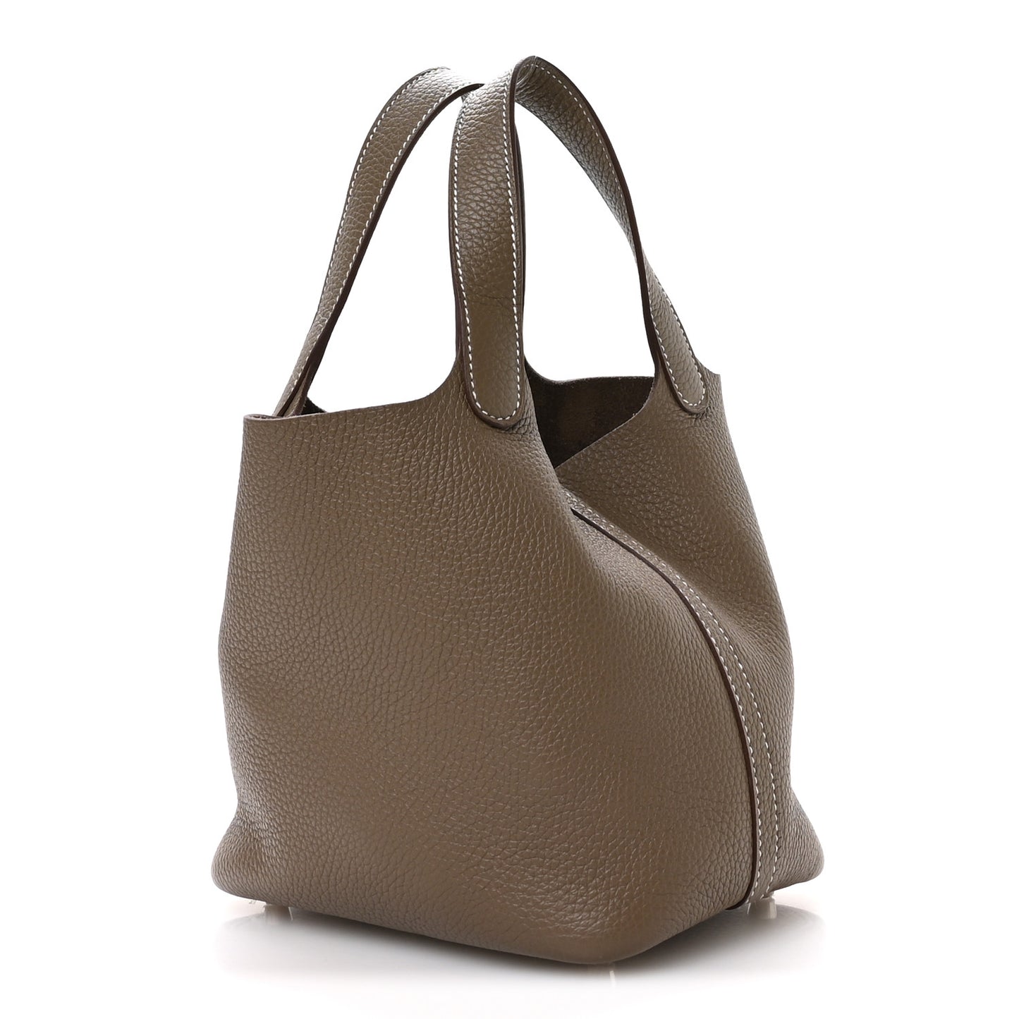 Taurillon Clemence Picotin Lock 18 PM Etoupe