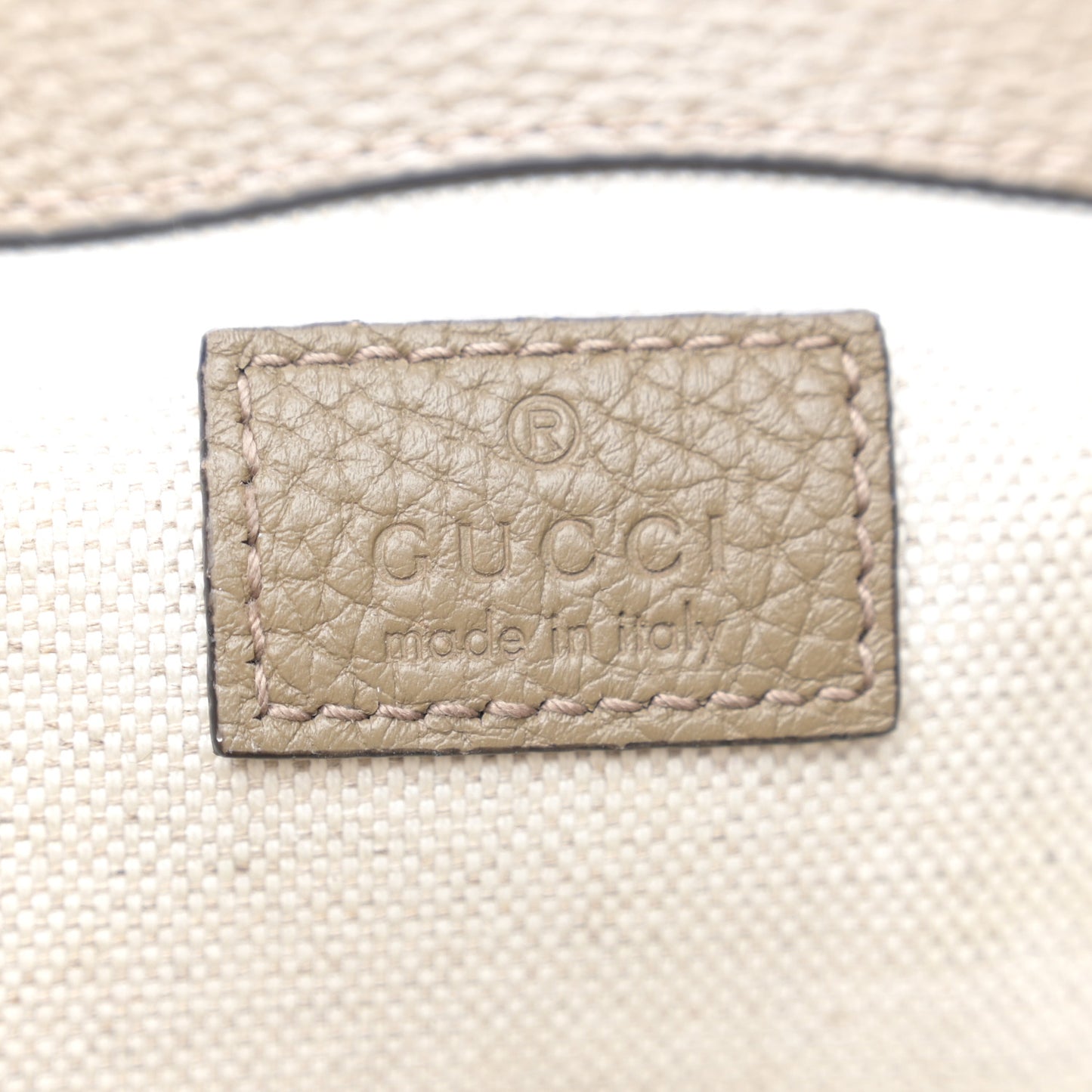 Piuma Calfskin Jumbo GG Embossed Double Buckle Backpack Good Taupe