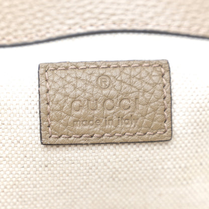 Gucci Piuma Calfskin Jumbo GG Embossed Double Buckle Backpack Good Taupe 6 of 11