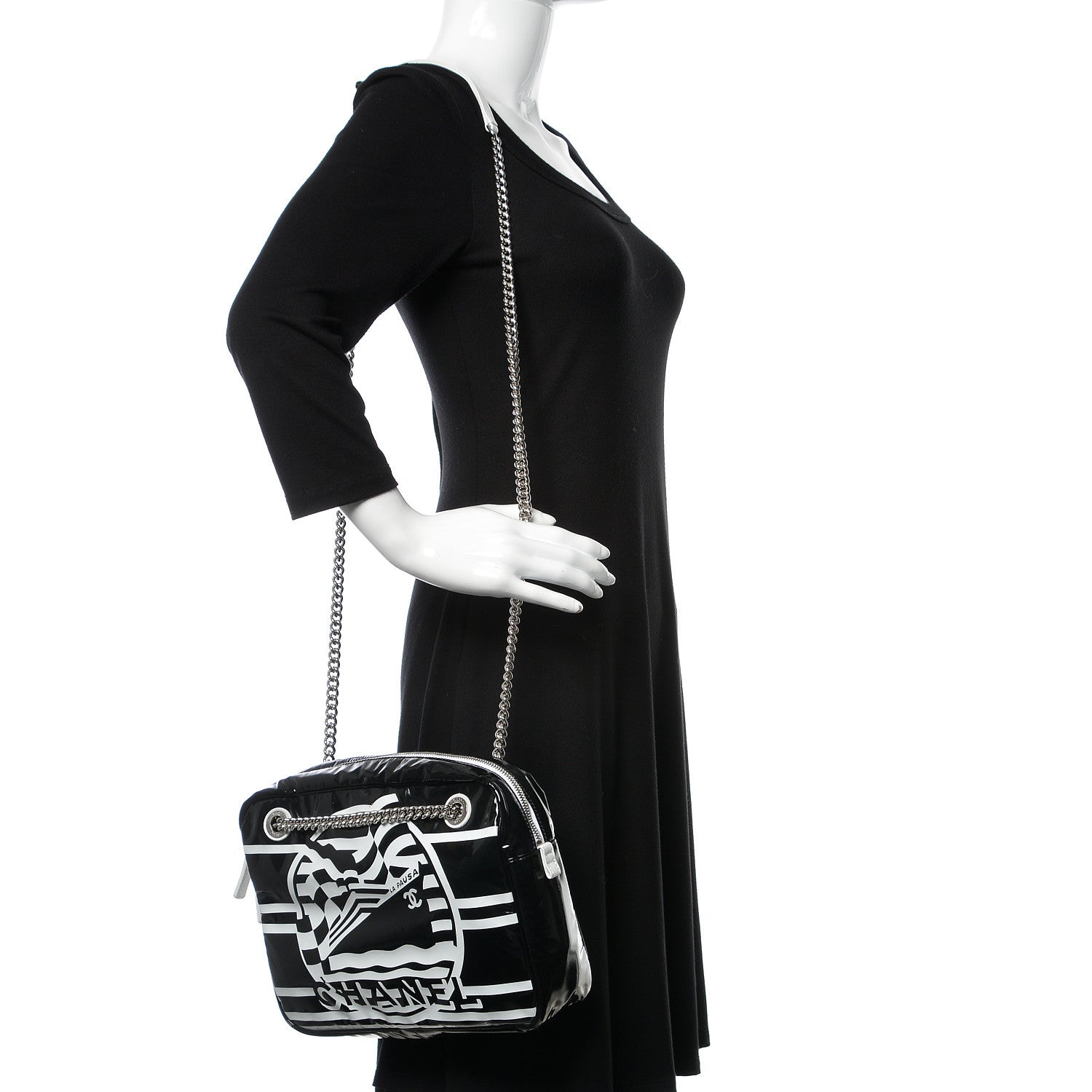 Chanel Vinyl Small La Pausa Camera Case Black 2 of 9