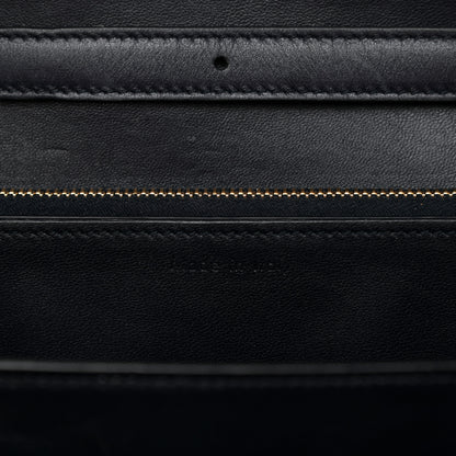 Celine Ostrich Leg Medium Classic Box Flap Bag Dark Blue 7 of 12