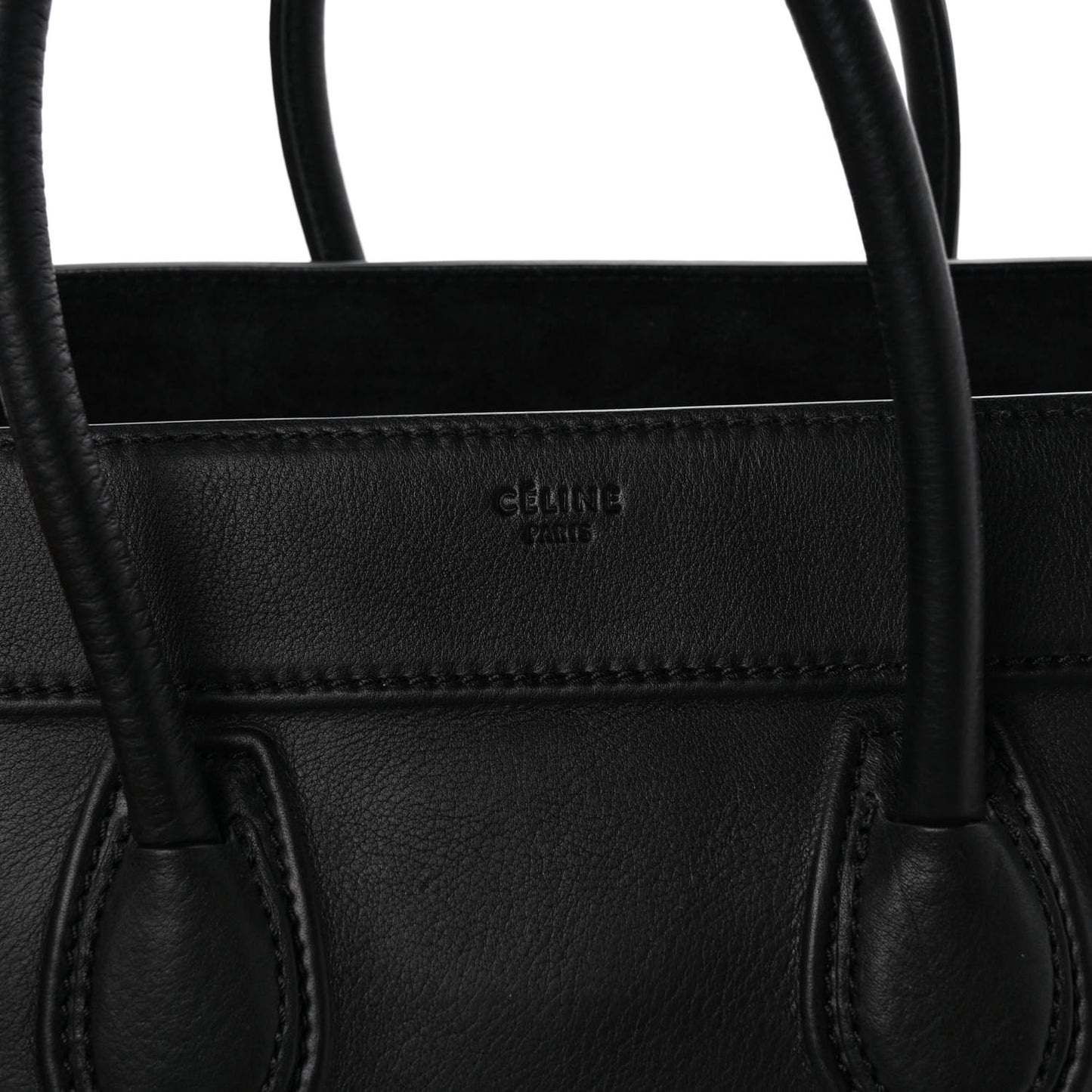 Smooth Calfskin Medium Phantom Luggage Black