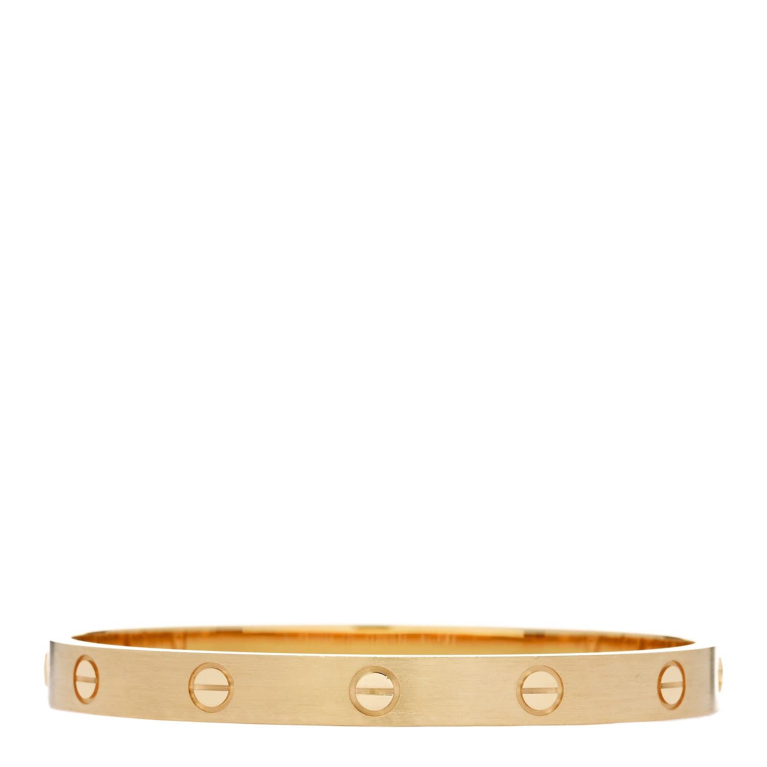 Cartier 18K Yellow Gold Brushed Finish LOVE Bracelet 17 2 of 9
