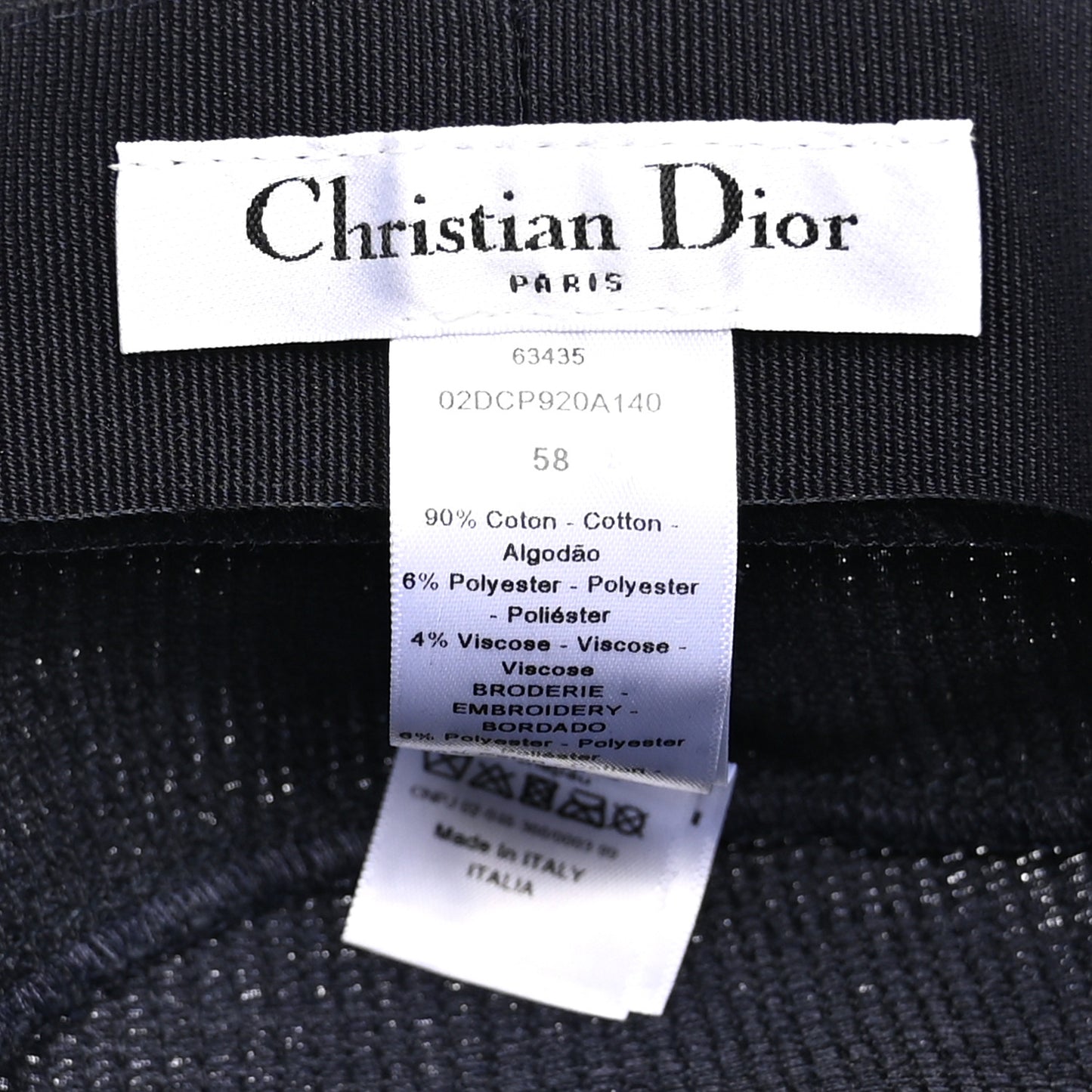 Cotton Baseball Cap 58 Navy
