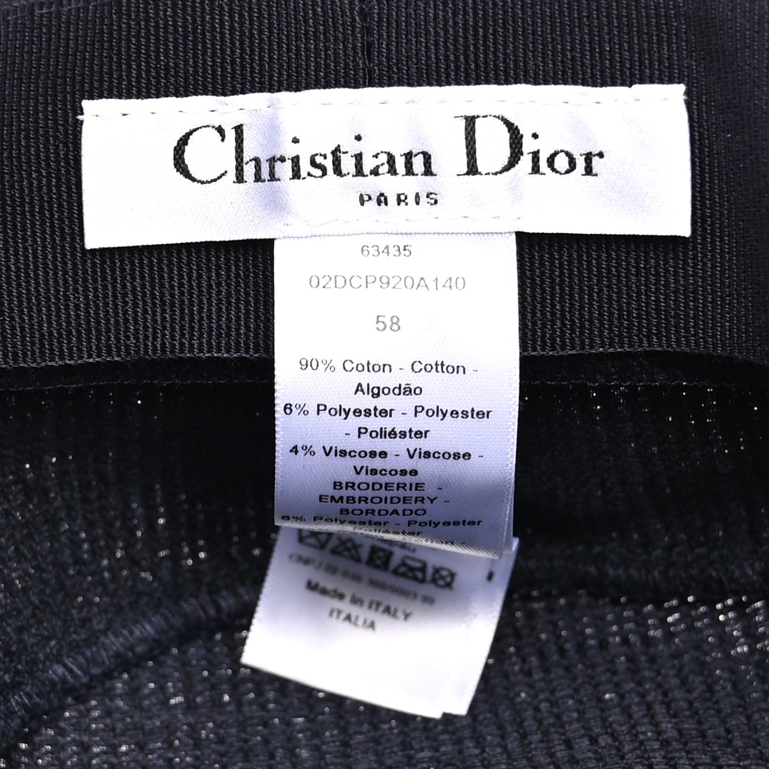 Christian Dior Cotton Baseball Cap 58 Navy 8 of 11