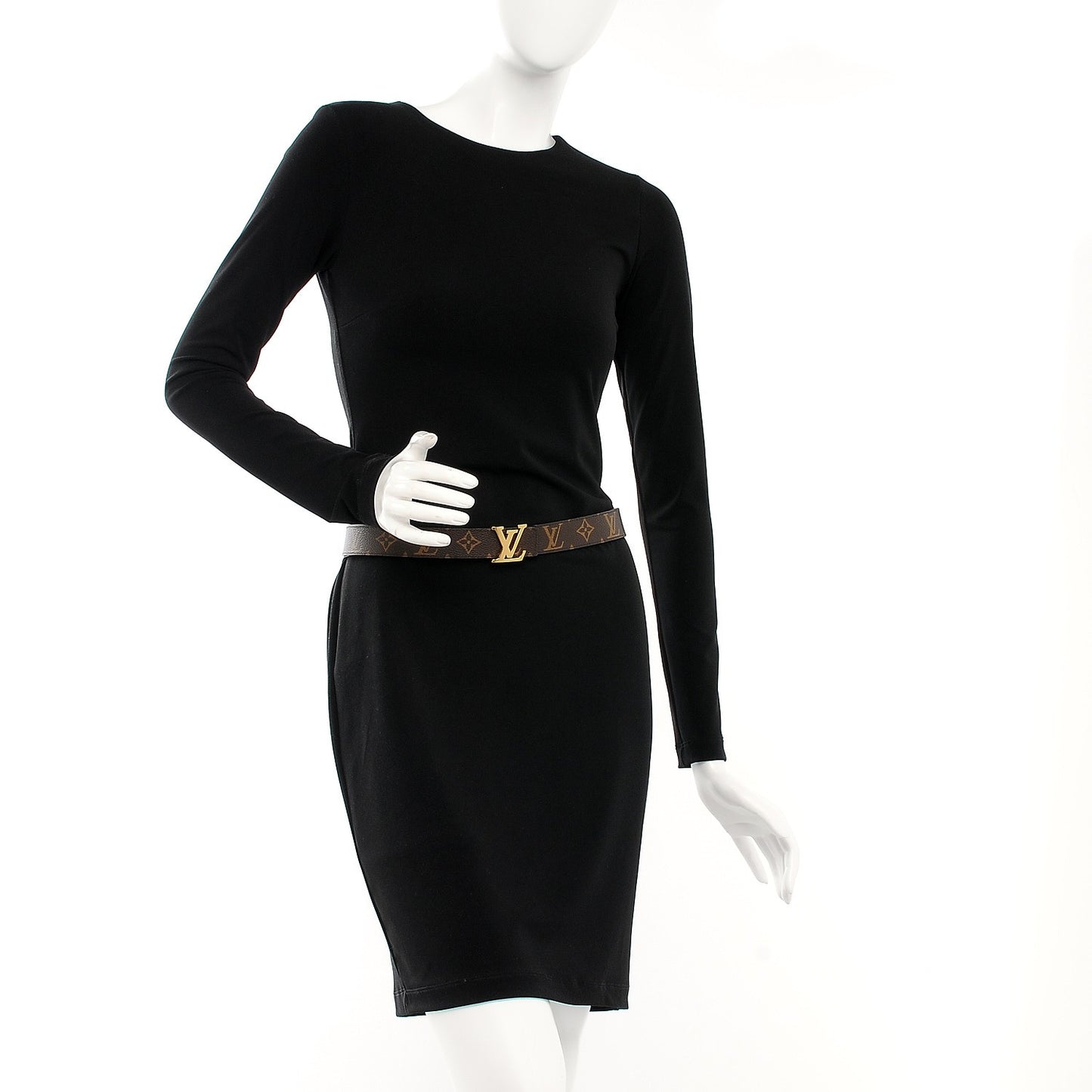 Calfskin Monogram 30mm LV Initiales Reversible Belt 90 36 Black