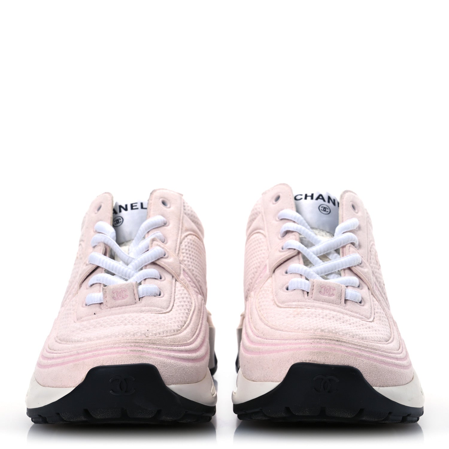 Chanel Fabric CC Womens Sneakers 35 Light Pink 3 of 15